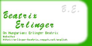 beatrix erlinger business card